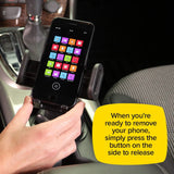 Cup Call Car Phone Mount - Adjustable Cup Holder (Silver)