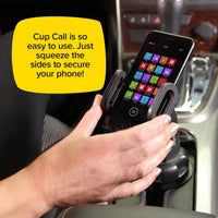 Cup Call Car Phone Mount - Adjustable Cup Holder (Silver)
