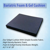 Bariatric Foam & Gel Cushion ( 4.5" x 16" 20")