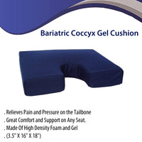 Bariatric Coccyx Gel Cushion (3.5" x 16" x 18")