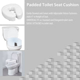 Thick Padded Toilet Cushion – 4" Height for Maximum Comfort