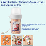 2-Way Meal Prep Container with Detachable Top - 330mL