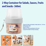 2-Way Meal Prep Container with Detachable Top -   360mL