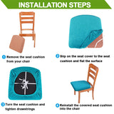 Non-Slip Stretchable Seat Cover- Polyester- Blue