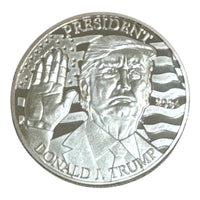 Donald Trump 2024 Commemorative Coin Silver Layered Collectible Case Certificate