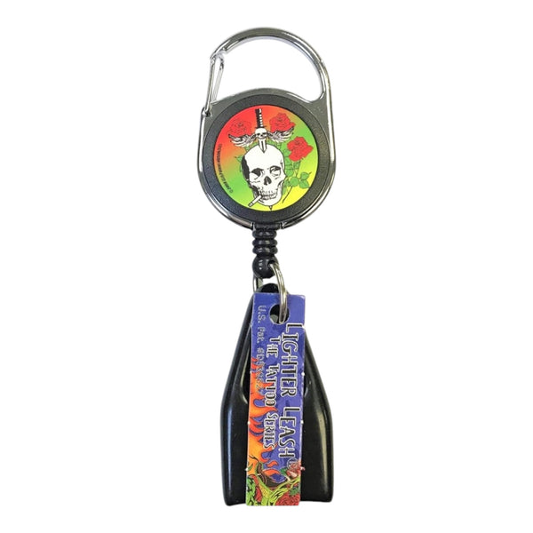 Premium Lighter Leash Retractable Lighter Holder - Tattoo Series-  Assorted (1)