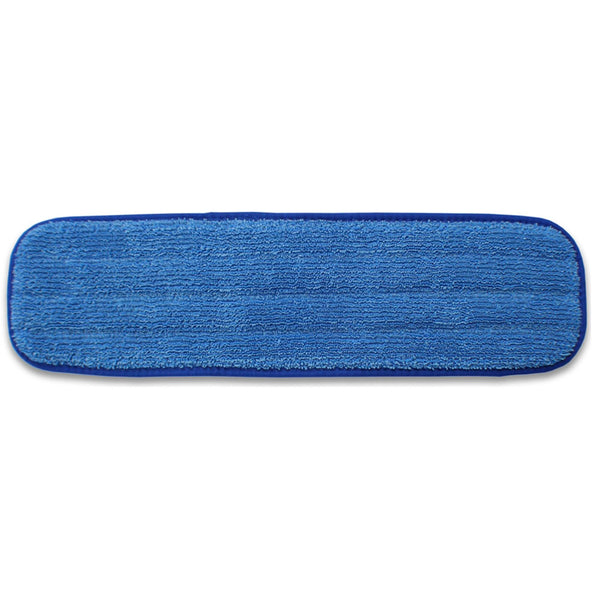 18" Blue Wet Pad - Microfiber Replacement Mop Pad Refill Wet Dry Home & Commercial Cleaning