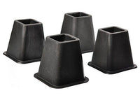 Bed Risers - Black - 4 Piece Set