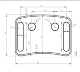 Enhanced Mobility Tray, Gray - Sturdy Non-Slip Walker Tray with Cup Holders, Fits Most Standard Walk