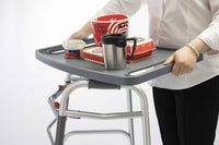 Enhanced Mobility Tray, Gray - Sturdy Non-Slip Walker Tray with Cup Holders, Fits Most Standard Walk