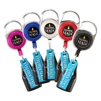Premium Lighter Leash Retractable Lighter Holder - Assorted Colors - 30 Pack