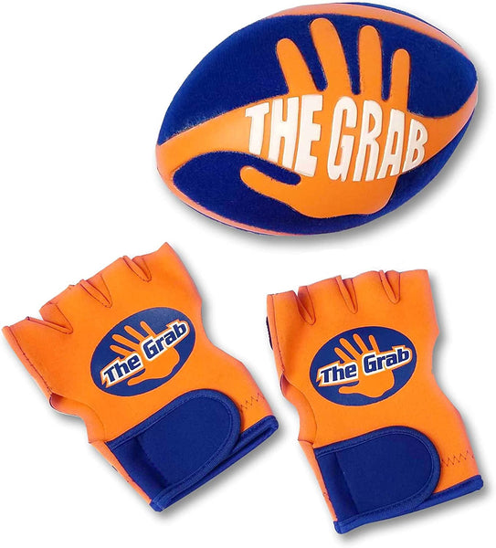The Grab by Swerve Ball -Super Grip Football Includes 2 Gloves