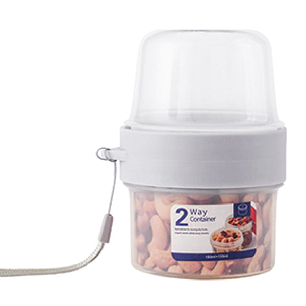 2-Way Container for Salads, Sauces, Fruits and Snacks-   360mL