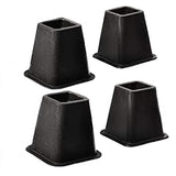 Bed Risers - Black - 4 Piece Set