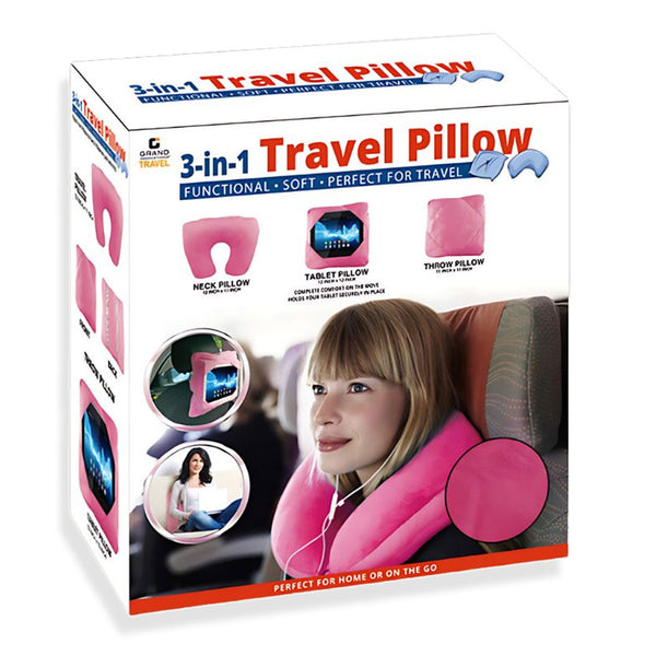 3-in-1 Travel Pillow – The Perfect Neck, Back, & Tablet Companion