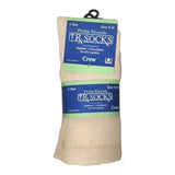 Phillips Edward Diabetic Crew Socks , Cream -Size 10-13