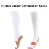 Miracle Copper Compression Socks - Large/Extra Large in White