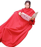 Blanket with Sleeves (Red)