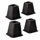 Bed Risers - Black - 4 Piece Set