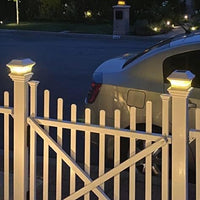 Solar Post Cap Lights Outdoor - Set of Two
