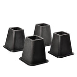 Bed Risers - Black - 4 Piece Set