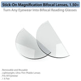 Stick-On Readers for Bifocal Lenses, 1.50+