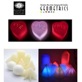 Eclipse Geometrics Color-Changing LED Flameless Wax Ornaments (Heart)