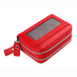 Deluxe Accordion Cardholder Wallet - Red