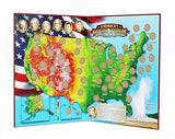 America’s Natural Wonders: A Map of National Parks Quarters