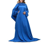Cuddlee Blanket with Sleeves in Blue