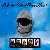 6-in-1 PolarEx EXTREME Fleece Hood in Charcoal - Multi-Function Design