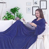 Cuddlee Blanket with Sleeves in Blue