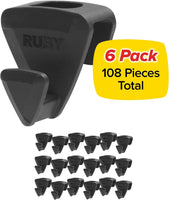 Ruby Space Triangles, 108-Pc Hanger Hooks, Black
