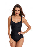 Belvia Shapewear Slimswim Swimsuit (20-22, Black) XL