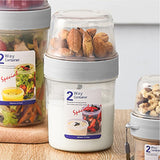 2-Way Meal Prep Container with Detachable Top -  560mL