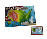 America's Natural Wonders National Park Quarters Collection Display Map