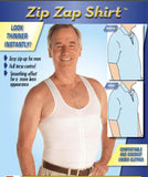 Zip Zap Shirt for Men: Instant Slimming and Posture Support (2XL)