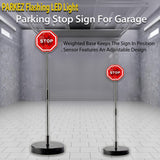 Flashing LED Light Parking Stop Sign For Garage