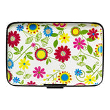 Aluminum Card Wallet - Unique and Durable - Flowers