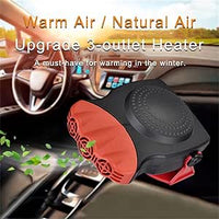 12V Automotive Heater & Window Defroster - Quick Warm-Up Solution (Red)
