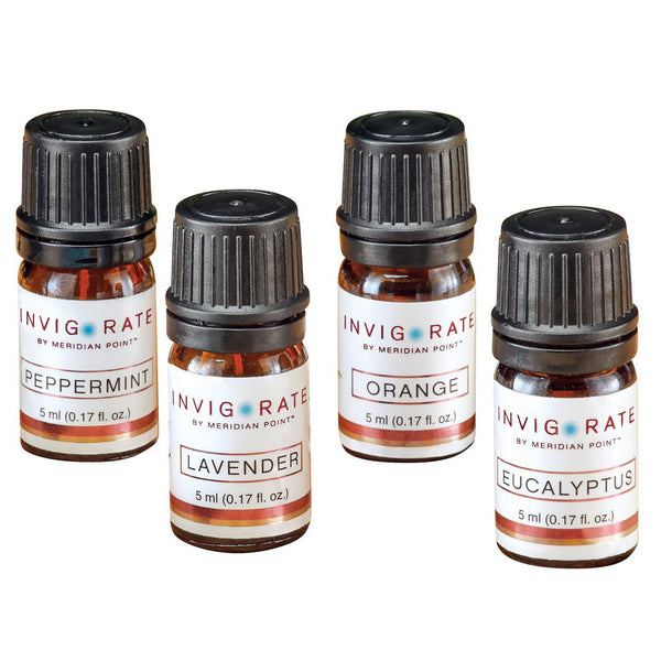 Aromatherapy Essential Oils Set - 4-PK Peppermint, Eucalyptus, Lavender, Orange
