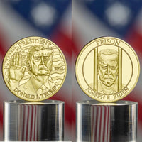 Donald Trump 2024 Commemorative Coin Gold Collectible Display Case Certificate