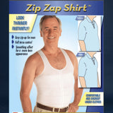 Zip Zap Shirt for Men: Instant Slimming and Posture Support (2XL)
