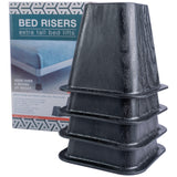 TV Time Direct - 4 Pack-  Bed Risers for Hiatal Hernias, Gerd, Acid Reflux