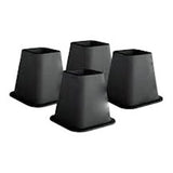 Trademark Home Collection 4-Pack Bed Risers, 6-Inch, Black
