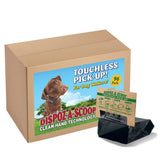 HealthPro Dispoz-A-Scoop – No Touch, No Mess, No Odor, Sanitary Dog Poop Scoopers –  96 Pack