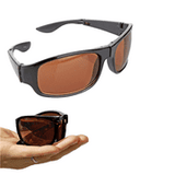 HD Vision Fold Aways Sunglasses Deluxe- Single (Black)