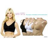 Ahh Bra - Women's Seamless Leisure Bra (White, 3X) Bust: 51.5-53.5