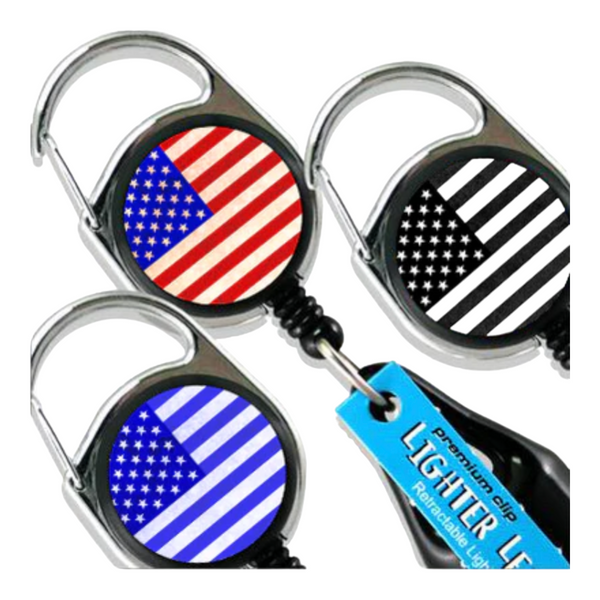 Lighter Leash Retractable Lighter Holder - Flag Series - Standard Size (3)