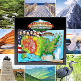 America's Natural Wonders National Park Quarters Collection Display Map